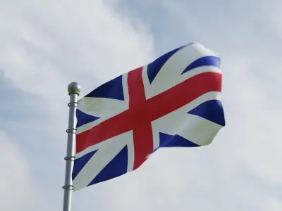 Animated United Kingdom Flags 3D model