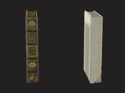 Ancient book Low-poly 3D model