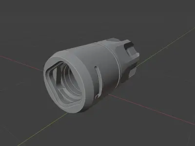 Strike Industries Oppressor Flash Hider blender model 3D model