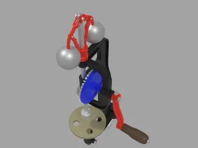 Old type of drill with regulator 3D model