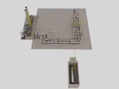 Fuel Gas Station 3D model