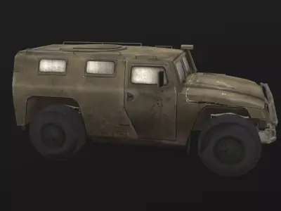 Tigr armored carrier Low-poly 3D model