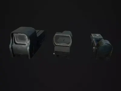 Tactical Sights Pack Low-poly 3D model