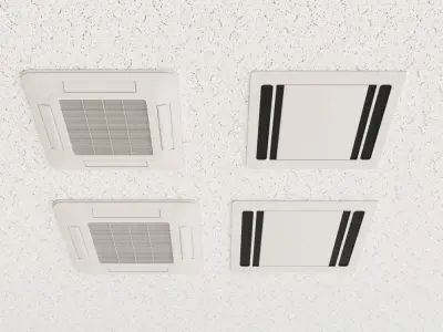 ceiling air conditioner Low-poly 3D model