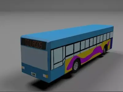 Low Poly BRT bus Low-poly 3D model