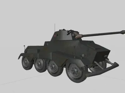 WW2 German Puma Armored Car 3D model