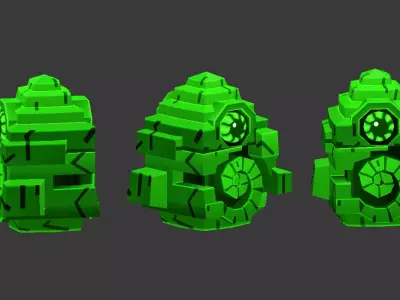 3D Pack in  Stylized for Roblox Style Weapons and Chameleon Egg  Low-poly 3D model