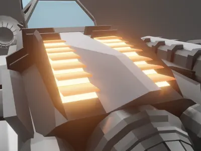 Spaceship Fighter Low-poly 3D model