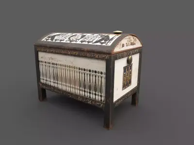 Egyptic Chest Low-poly 3D model