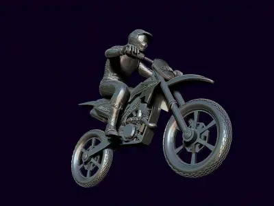 racer and motorcycle Suzuki rmz-250 3D print model