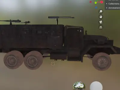 guntruck Low-poly 3D model