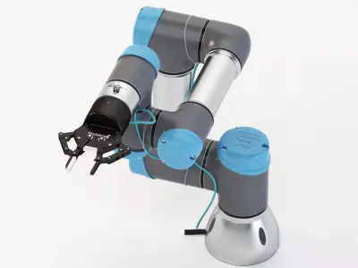 Universal Robots collaborative UR3 With Robotiq Two Finger 3D model