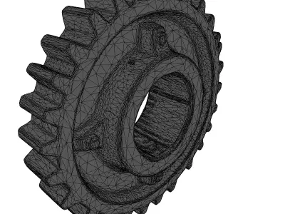 Industrial Metal Gear Wheel 3D model
