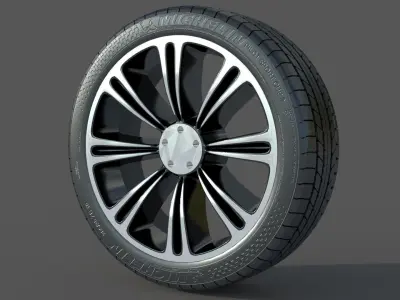 wheel Rim Tire 5 3D model