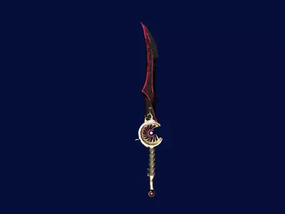 Unholy Blessing sword Low-poly 3D model