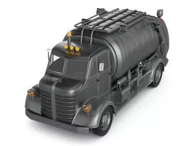 Garbage truck 3D model - PBR and Textured