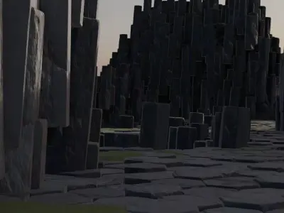Mystical Island Ruins 3D model