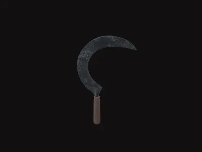 Medieval Sickle Low-poly 3D model