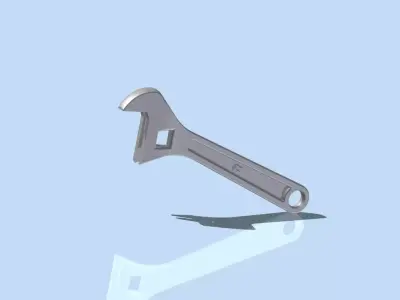 Adjustable Wrench - Detailed Mechanical CAD Model   3D model