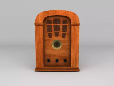 vintage radio Low-poly 3D model purchase