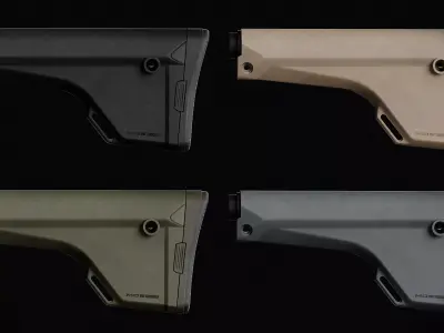 Magpul MOE Rifle Stock Low-poly 3D model