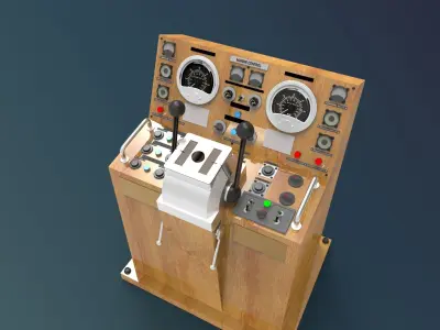control navigation ship 3D model