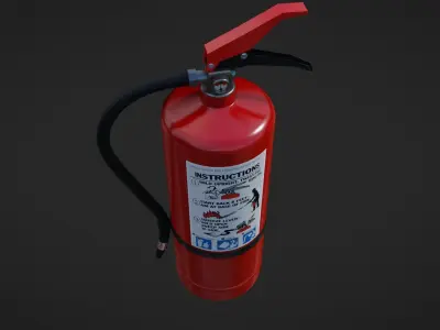 FIRE EXTINGUISHER Low-poly 3D model 50