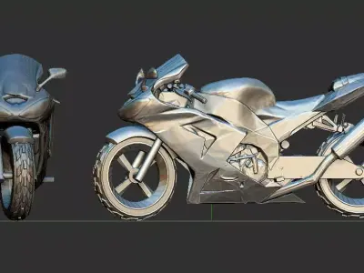 bike model two motorcycles 3D print model