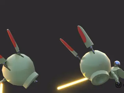 Lap 1 bunny rig Low-poly 3D model