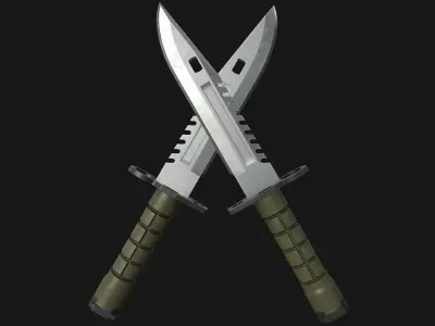 M9 Bayonet Knife Low-poly 3D model buy
