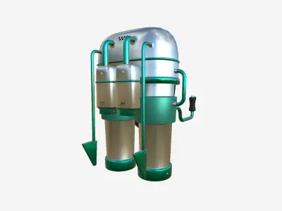 Jetpack C09 Aluminum - SciFi Character Design Low-poly 3D model