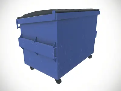 Dumpster Waste Industrial Low-poly 3D model