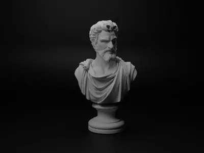 Modern Greek Soldier Bust Chess 3D print model buy