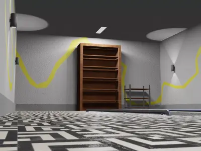 Warehouse loft interior 3D model