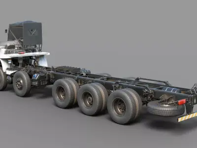 TATA LPT Chassis 16 wheel 3D model
