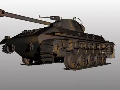 tank tank scrap scrap metal burnt tank 3D model