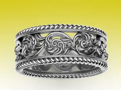Ring Wedding Filigree 3D print model