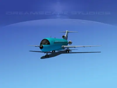 Boeing 727-200 Braniff Intl 2 3D model