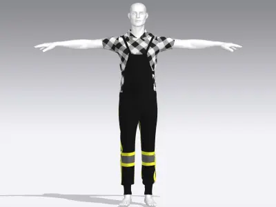 Worker Cloth Low-poly 3D model