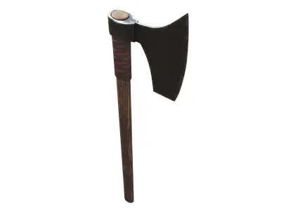 Ax Medieval Low-poly 3D model 5