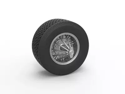 Super single custom Slab wheel of semi truck Scale 1 to 25 3D print model
