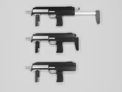 Submachine gun Model Free 3D model