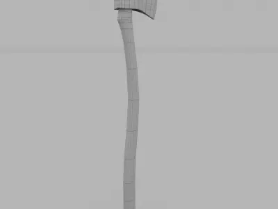 Military Axe Low-poly 3D model