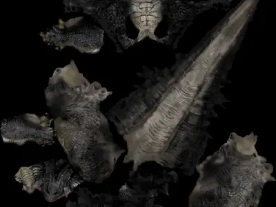 Godzilla 2014 Godzilla PS4 Free low-poly 3D model