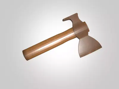 Ironwood Battle Axe - Fantasy Game-Ready 3D Weapon Model Free low-poly 3D model