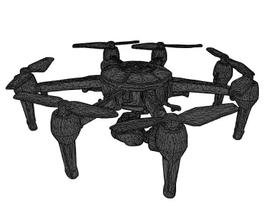 Professional Camera Drone 3D Model 3D model