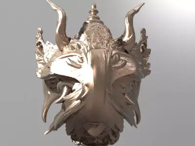 War God Baroque Mask 7  3D model