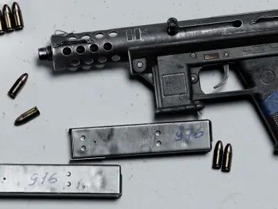 Weapon tec-9 Low-poly 3D model