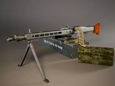 MG 42  German Machine Gun Set 3D model