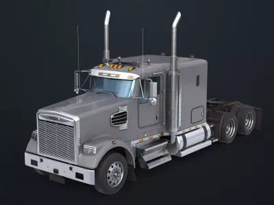 Heavy Truck Chassis 07 Generic Grey All PBR Unity UE Textures Low-poly 3D model